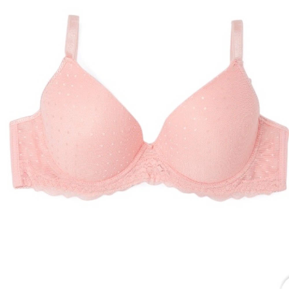 🆕 Rene Rofe rose polka dot Sweet T-shirt bra